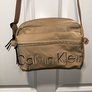 Calvin Klein Beige Messenger Bag